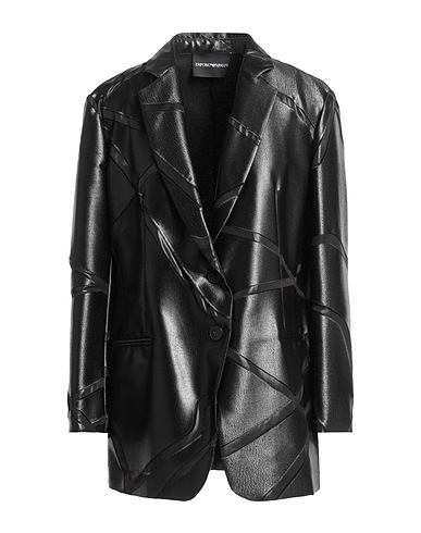 EMPORIO ARMANI Blazer Black 73% Polyester, 15% Silk, 12% Polyamide