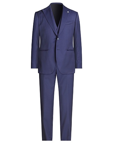 LUIGI BIANCHI Mantova Suits Navy 100% Virgin Wool