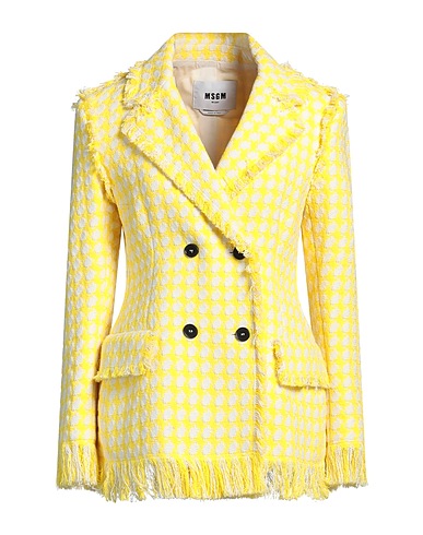 MSGM Blazer Yellow 67% Cotton, 25% Synthetic fibers, 6% Viscose, 2% Lyocell