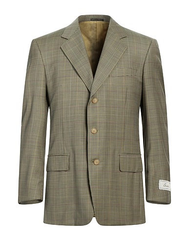 CORNELIANI Blazer Military green 100% Virgin Wool, Cupro