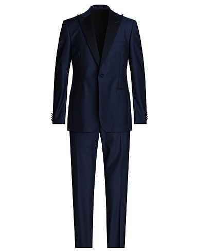 LARDINI Suits Navy 100% Wool, Polyester
