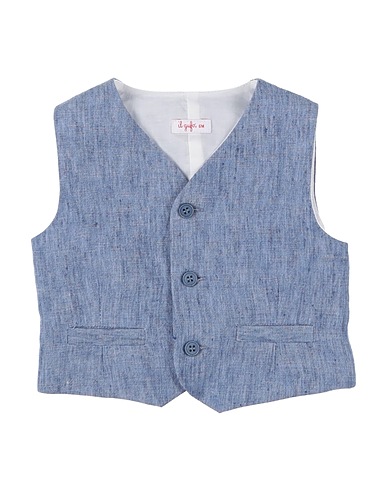 IL GUFO Anzugweste Blau 100% Leinen