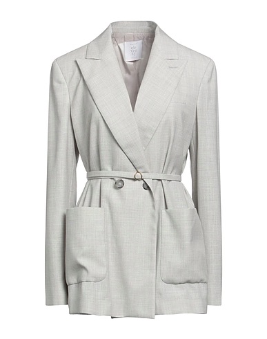 ELEVENTY Blazer Light grey 71% Wool, 15% Silk, 14% Linen