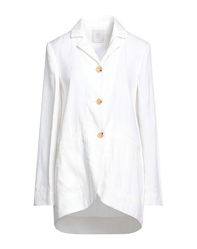 ELEVENTY Blazer White 65% Linen, 34% Cotton, 1% Elastane