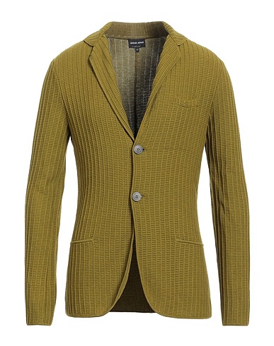 GIORGIO ARMANI Blazer Sage green 50% Wool, 50% Cotton