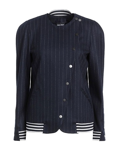 GIORGIO ARMANI Blazer Midnight blue 77% Virgin Wool, 23% Cotton, Viscose, Polyamide, Elastane