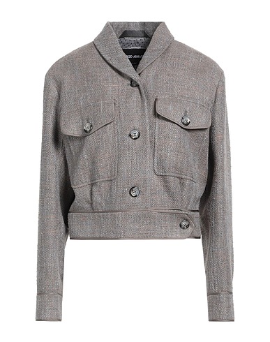 GIORGIO ARMANI Blazer Khaki 46% Tussah silk, 31% Silk, 23% Cotton