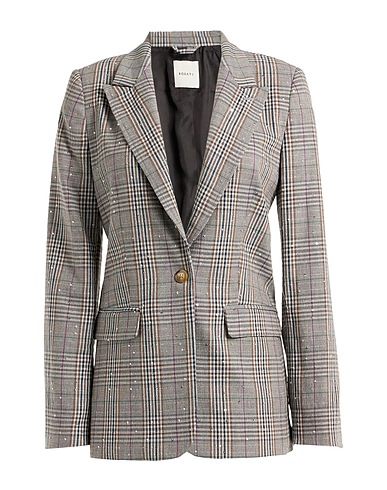 MARIELLA ROSATI Blazer Grey 50% Polyester, 49% Viscose, 1% Elastane