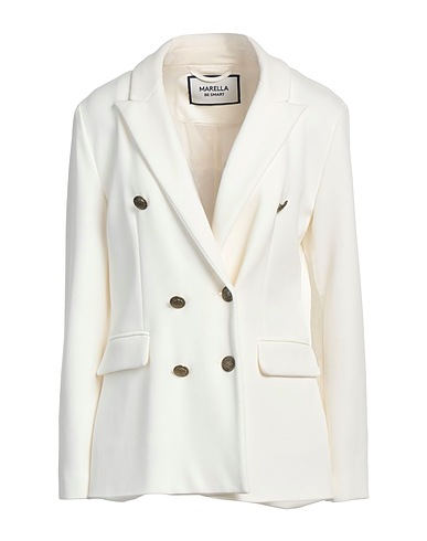 MARELLA Blazer Off white 64% Viscose, 31% Polyamide, 5% Elastane