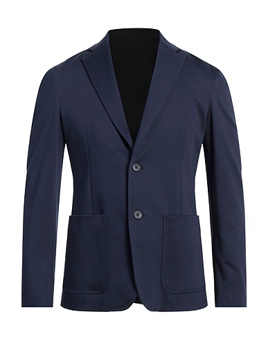 DONDUP Blazer Navy blue 71% Cotton, 26% Polyamide, 3% Elastane