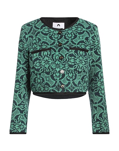MARINE SERRE Blazer Light green 100% Cotton, Polyester