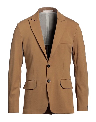 PAOLO PECORA Blazer Camel 67% Viscose, 28% Polyamide, 5% Elastane