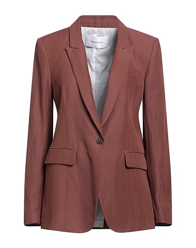 FABIANA FILIPPI Blazer Light brown 64% Viscose, 36% Linen, Ecobrass