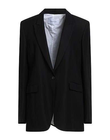 FABIANA FILIPPI Blazer Black 64% Viscose, 36% Linen