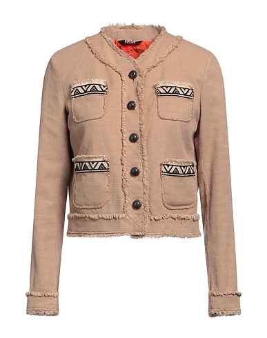 BAZAR DELUXE Blazer Light brown 98% Cotton, 2% Elastane