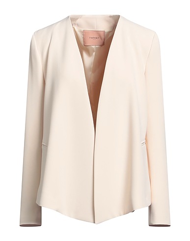 TWINSET Blazer Beige 95% Polyester, 5% Elastane