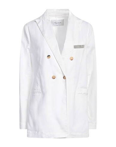 FABIANA FILIPPI Blazer White 100% Cotton, Ecobrass