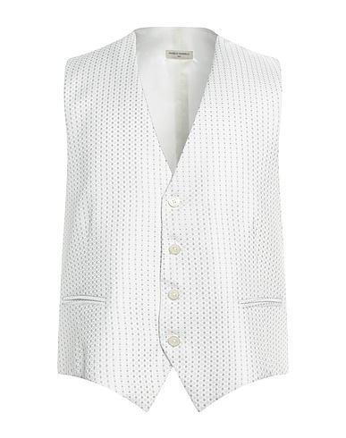 ANGELO NARDELLI Waistcoat White 58% Viscose, 42% Acetate