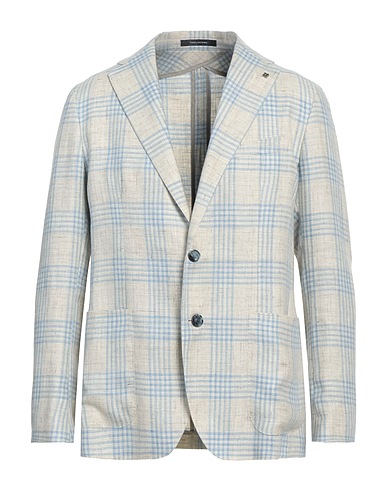 TAGLIATORE Blazer Sky blue 60% Linen, 40% Virgin Wool