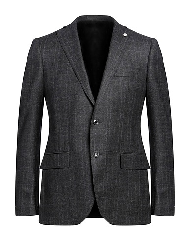 LUIGI BIANCHI Mantova Blazer Charcoal 100% Wool