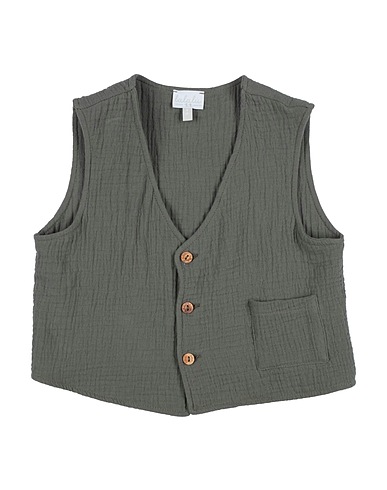LALALÙ Waistcoat Military green 100% Organic cotton