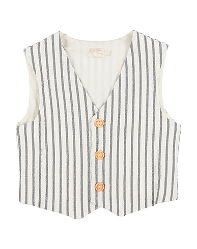 LALALÙ Waistcoat Navy blue 98% Cotton, 2% Elastane