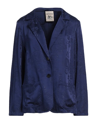 SEMICOUTURE Giacca Blu notte 59% Viscosa, 41% Acetato