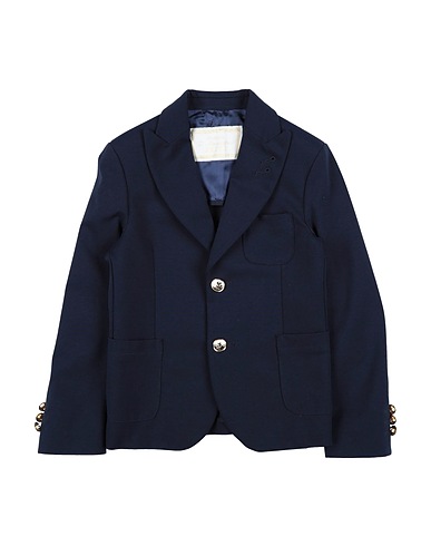 DANIELE ALESSANDRINI Blazer Midnight blue 52% Cotton, 40% Polyamide, 8% Elastane