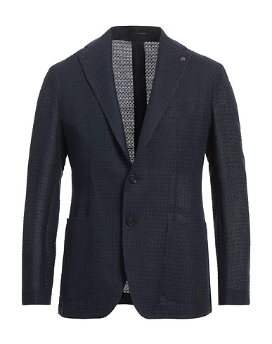 TAGLIATORE Blazer Blu navy 35% Lino, 35% Viscosa, 30% Cotone