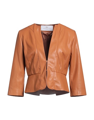 NENETTE Blazer Camel 100% Polyester, Polyurethane
