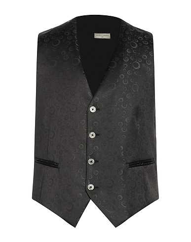 ANGELO NARDELLI Waistcoat Black 64% Polyester, 36% Virgin Wool