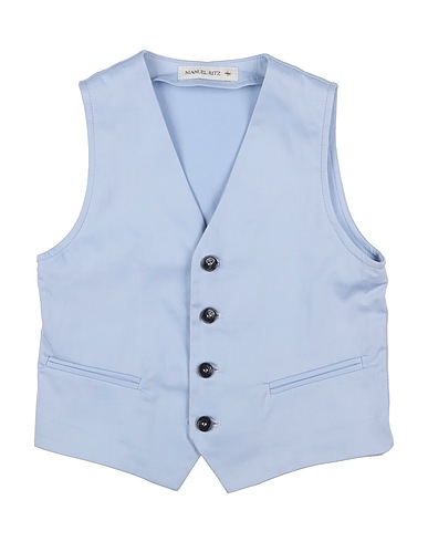 MANUEL RITZ Panciotto Celeste 98% Cotone, 2% Elastan