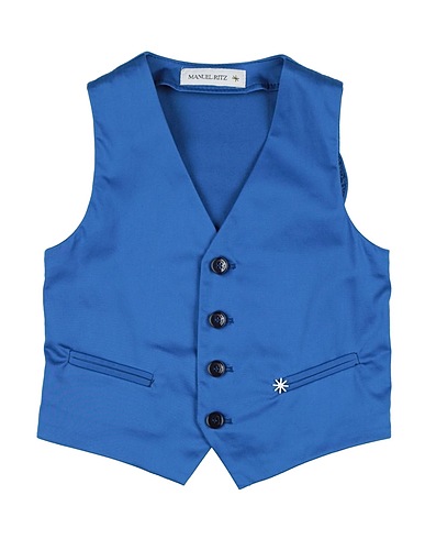 MANUEL RITZ Waistcoat 98% Cotton, 2% Elastane