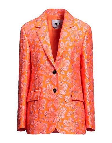 MSGM Blazer Orange 54% Cotton, 38% Polyester, 8% Polyamide