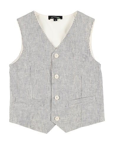 IMPERIAL Waistcoat Navy blue 53% Linen, 45% Cotton, 2% Elastane
