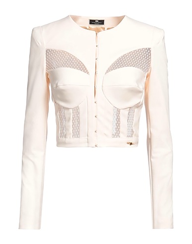 ELISABETTA FRANCHI Blazer Cream 84% Polyamide, 16% Elastane