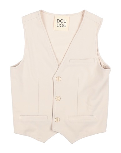 DOUUOD Waistcoat Beige 96% Cotton, 4% Elastane