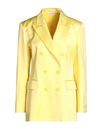 P.A.R.O.S.H. Blazer Yellow 42% Viscose, 33% Linen, 25% Cotton