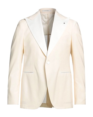 TAGLIATORE Blazer Cream 86% Virgin Wool, 14% Silk