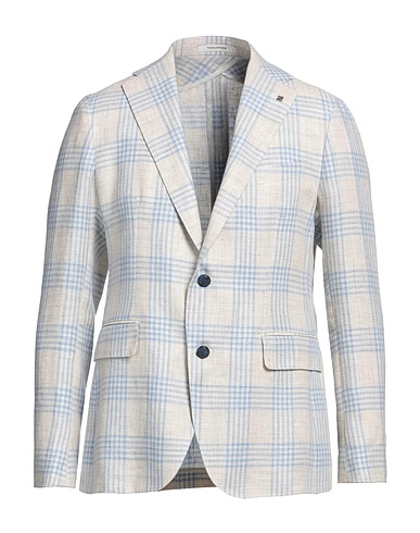 TAGLIATORE Blazer Light grey 60% Linen, 40% Virgin Wool