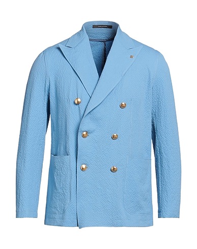 TAGLIATORE Blazer Light blue 97% Cotton, 3% Elastane