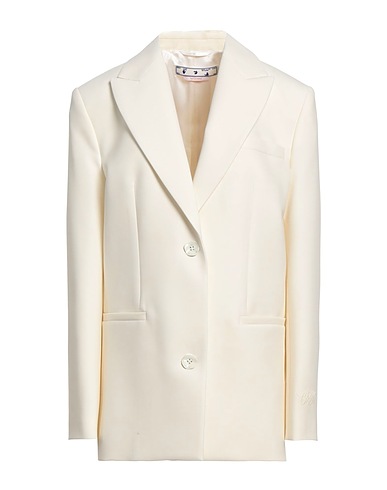 OFF-WHITE™ Giacca Avorio 53% Poliestere, 43% Lana Vergine, 4% Elastan