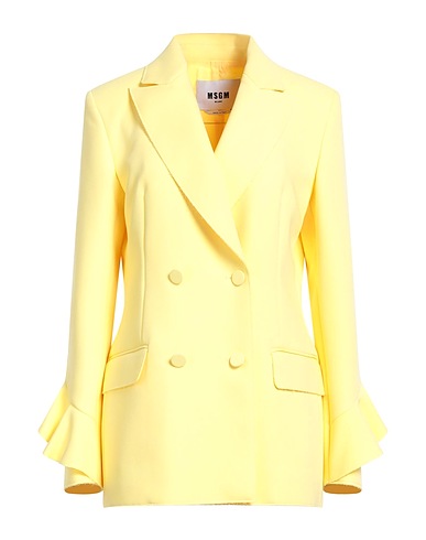 MSGM Blazer Yellow 84% Polyester, 10% Viscose, 6% Elastane