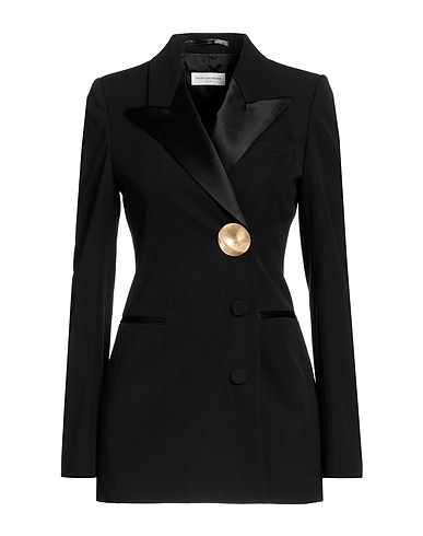 DRIES VAN NOTEN Blazer Black 49% Polyester, 40% Wool, 6% Cotton, 5% Acetate