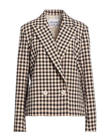 FRONT STREET 8 Blazer Beige 97% Polyester, 3% Elastane