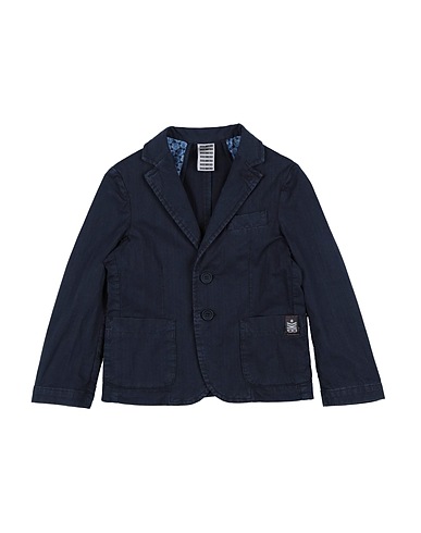 BIKKEMBERGS Blazer Midnight blue 98% Cotton, 2% Elastane