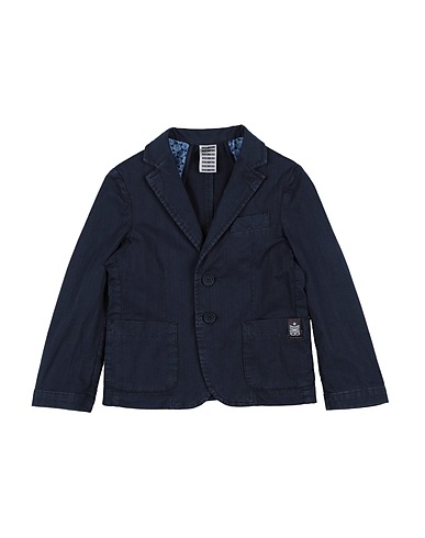 BIKKEMBERGS Blazer Midnight blue 98% Cotton, 2% Elastane