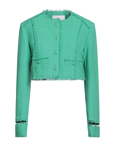KRIZIA Blazer Emerald green 70% Cotton, 28% Polyester, 2% Other Fibres