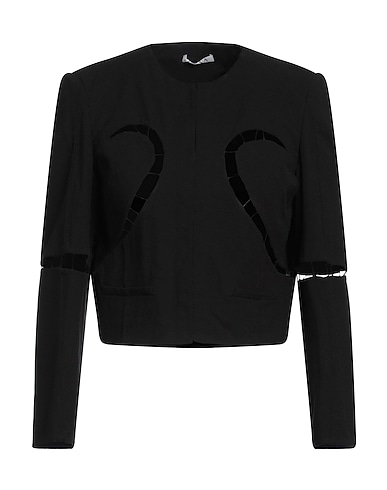 KRIZIA Blazer Black 99% Cotton, 1% Silk
