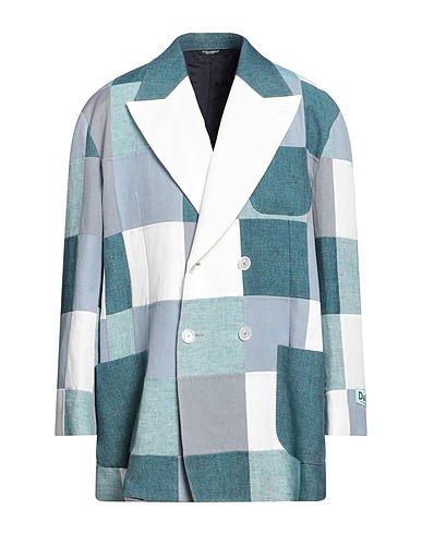 DOLCE&GABBANA Blazer Deep teal 64% Linen, 36% Cotton
